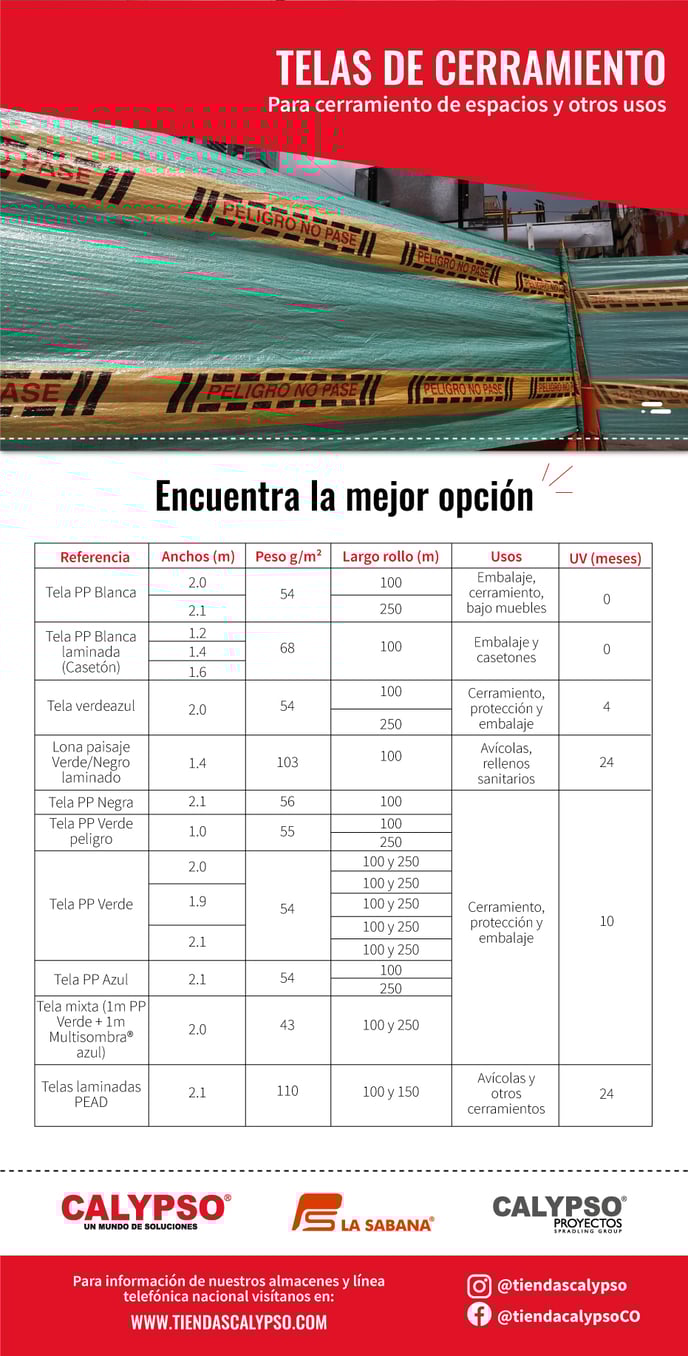 Telas de Cerramiento